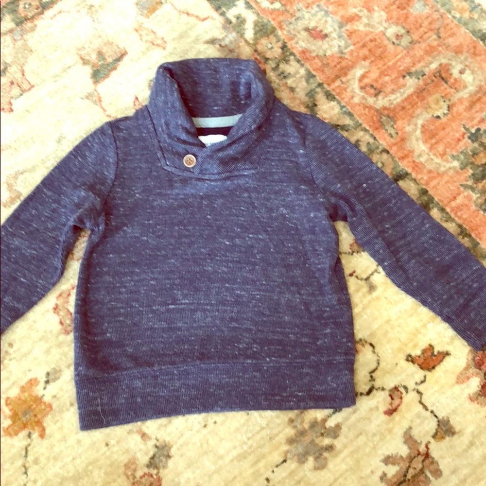 Shawl collar sweater for little boy 3T